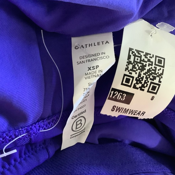 Athleta Seychelles One Piece Swimsuit yacht blue royal size XSP NWT - Picture 6 of 8